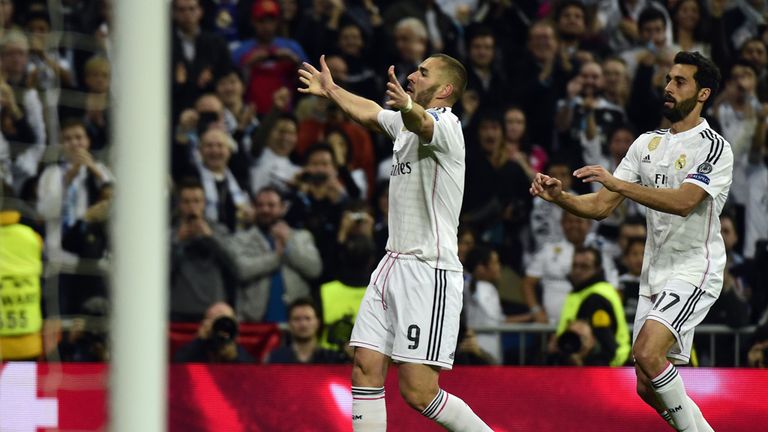 Karim Benzema celebrates 