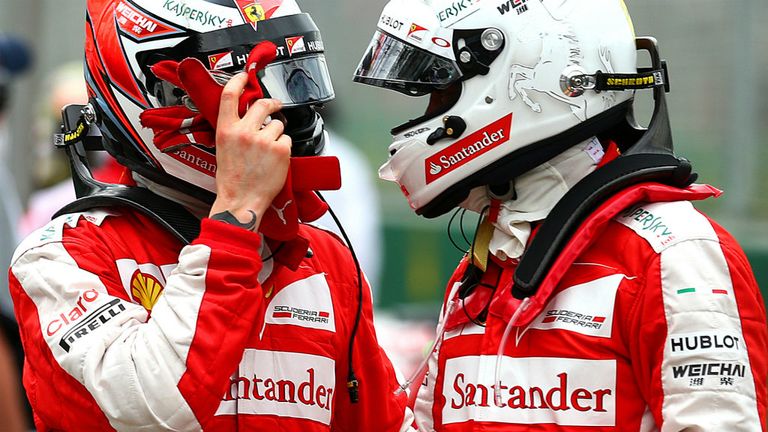 New Ferrari team-mates Kimi Raikkonen and Sebastian Vettel discuss their qualifying sessions in Melbourne