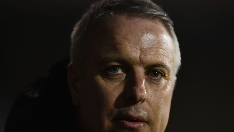 Kit Symons manager of Fulham looks on prior to the Sky Bet Championship match between Fulham and Leeds United at Craven Cottage
