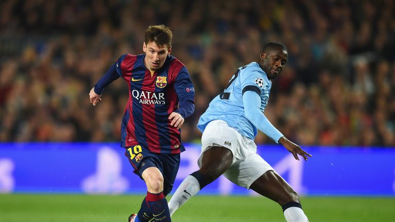 Lionel Messi and Yaya Toure