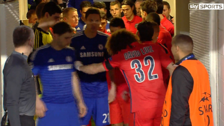 David Luiz v Branislav Ivanovic - bust up or good fun?