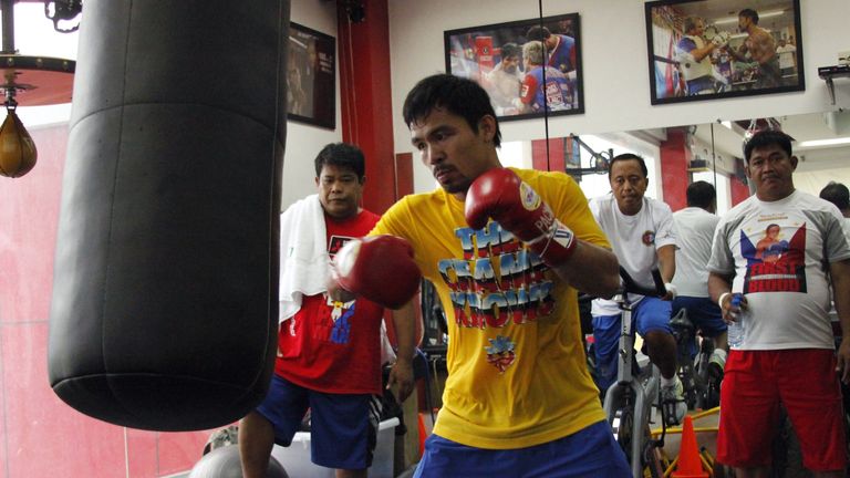 Manny Pacquiao: Stepping up training ahead of Floyd Mayweather fight