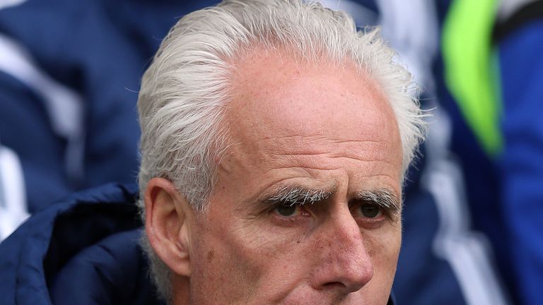 MIDDLESBROUGH, ENGLAND - MARCH 14: Ipswich Town manager Mick McCarthy looks on during the Sky Bet Championship match between Middlesbrough and Ipswich Town