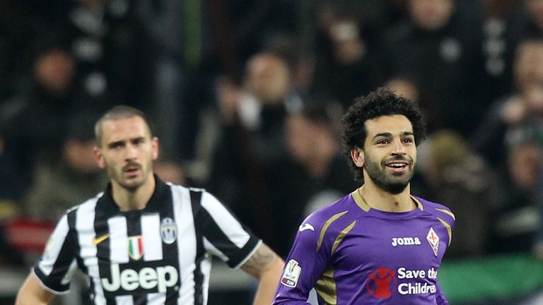 Mohamed Salah goal celeb, Juventus v Fiorentina, Coppa Italia