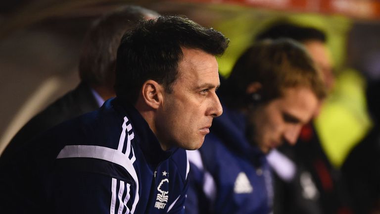 Dougie Freedman manager of Nottingham Forest looks on prior to the Sky Bet Championship match between Nottingham Forest and Rotherham