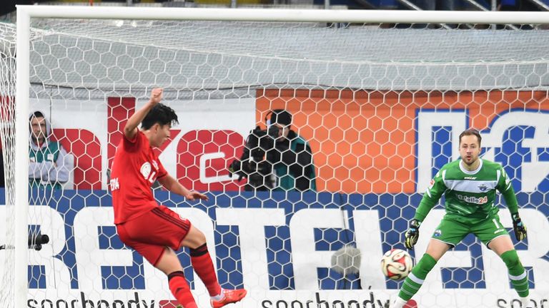 Heung-min Son scores for Leverkusen