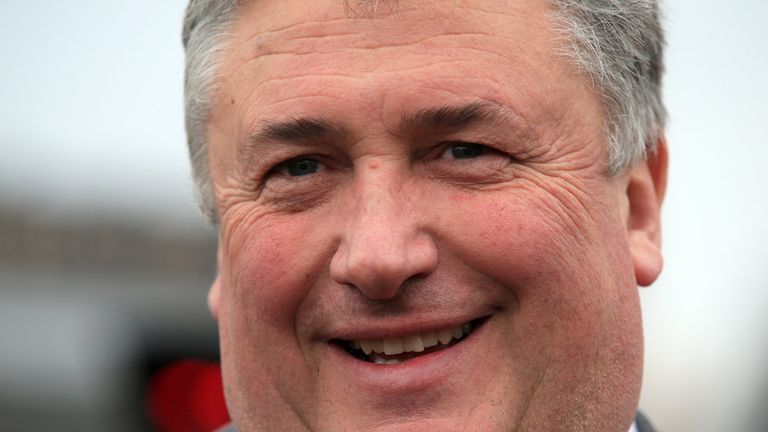 Trainer Paul Nicholls is all smiles on Ladies Day during the Cheltenham Festival at Cheltenham Racecourse.