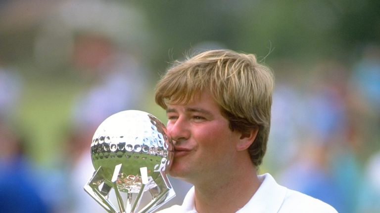 Peter Baker with the British Masters trophy in 1993