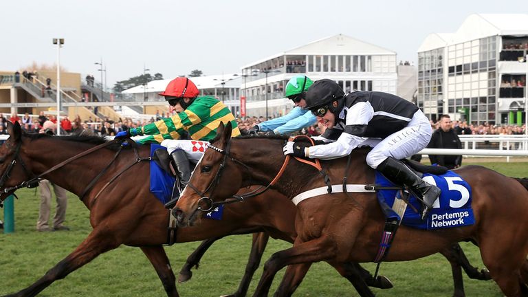 Call The Cops (nearside) rallies to regain the lead and win the Coral Cup
