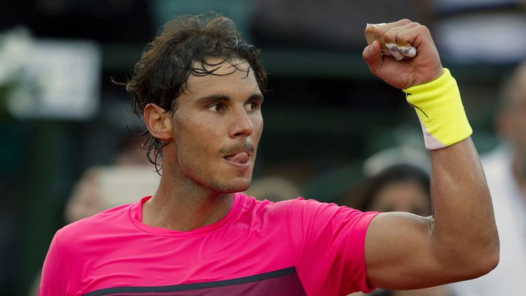 Rafa Nadal celebrates at the Argentina Open