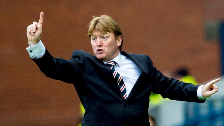 Rangers manager Stuart McCall roars instructions from the touchline