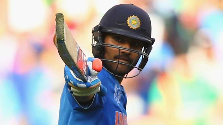 Rohit Sharma celebrates his century against Bangladesh