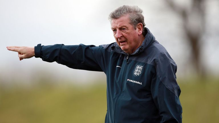 England manager Roy Hodgson during a training session at St George's Park, Burton Upon Trent.