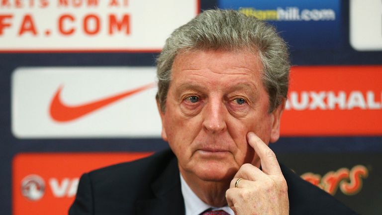 LONDON, ENGLAND - MARCH 19:  Roy Hodgson, manager of England talks to the media during the England squad announcement press conference at Wembley Stadium o