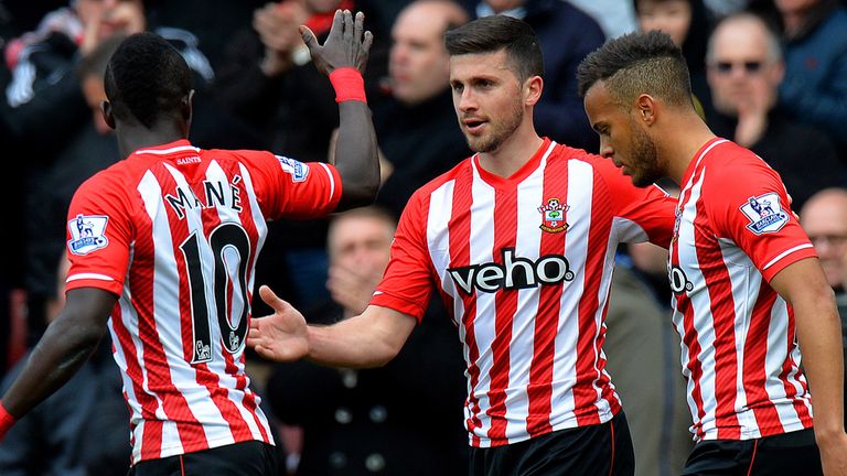 Shane Long of Southampton celebrates after scoring against Burnley