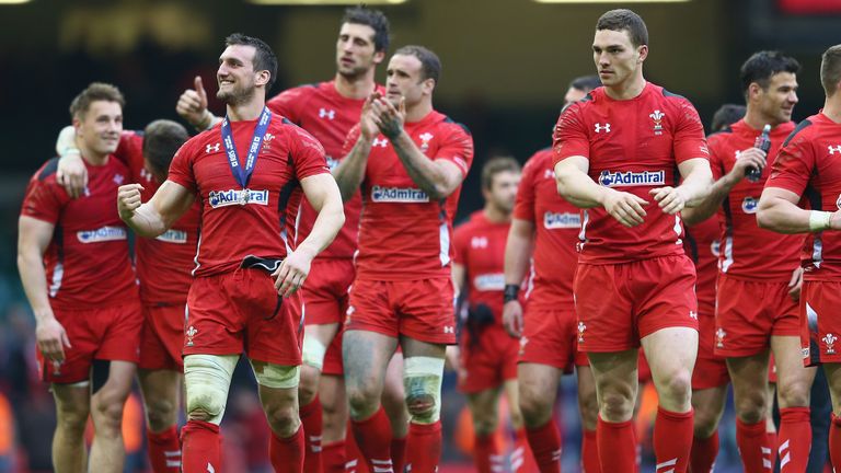 Sam Warburton and George North lead the Wales celebrations