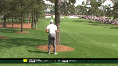 Woods evades trees with fine shot