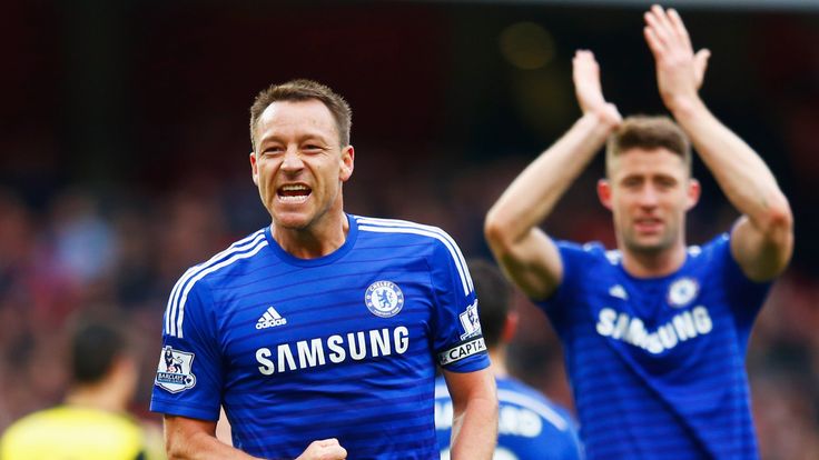 John Terry and Gary Cahill celebrate at the final whistle