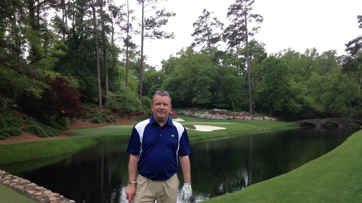 Keith Jackson on the 12th at Augusta National