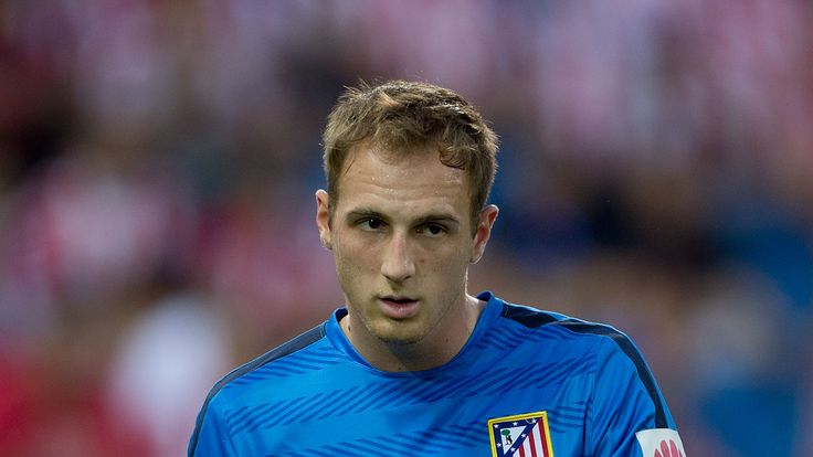 Goalkeeper Jan Oblak of Atletico de Madrid in action during his warming up prior to start the La Liga match in the 2014/15 season
