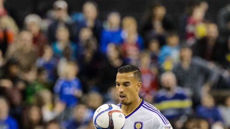 Seb Hines of the Orlando City SC controls the ball during the MLS game against the Montreal Impact at the Olympic Stadium in Montreal, March 2015