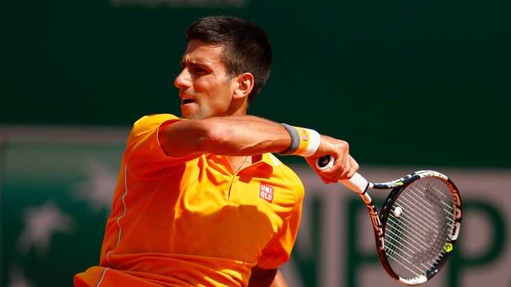 Novak Djokovic of Serbia in action against Albert Ramos-Vinolas of Spain