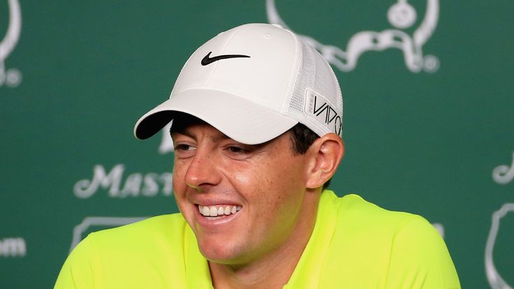 AUGUSTA, GA - APRIL 07:  Rory McIlroy of Northern Ireland speaks to the media during a practice round prior to the start of the 2015 Masters Tournament at 