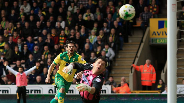 Bradley Johnson: Scores Norwich's opening goal 