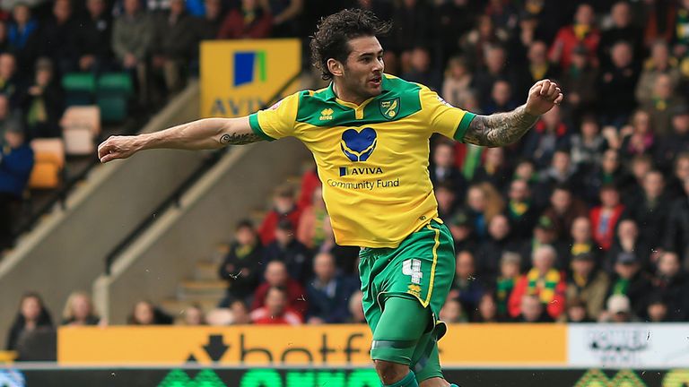 Norwich City's Bradley Johnson celebrates scoring his sides second goal of the game during the Sky Bet Championship fixture at Carrow Road, Norwich.