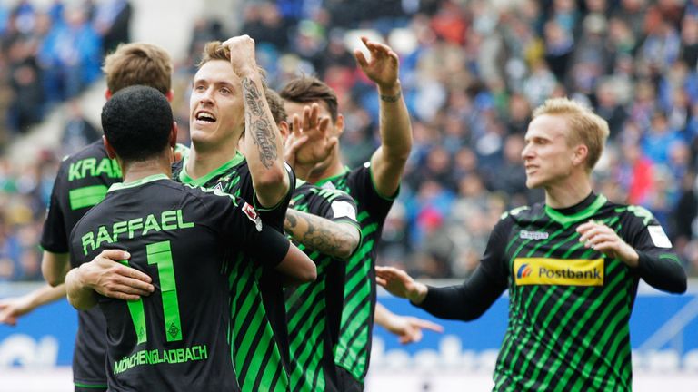 Borussia Monchengladbach celebrate their third goal
