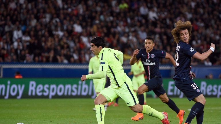 Suarez nutmegged Luiz before both of his goals