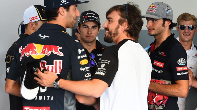 Daniel Ricciardo and Fernando Alonso