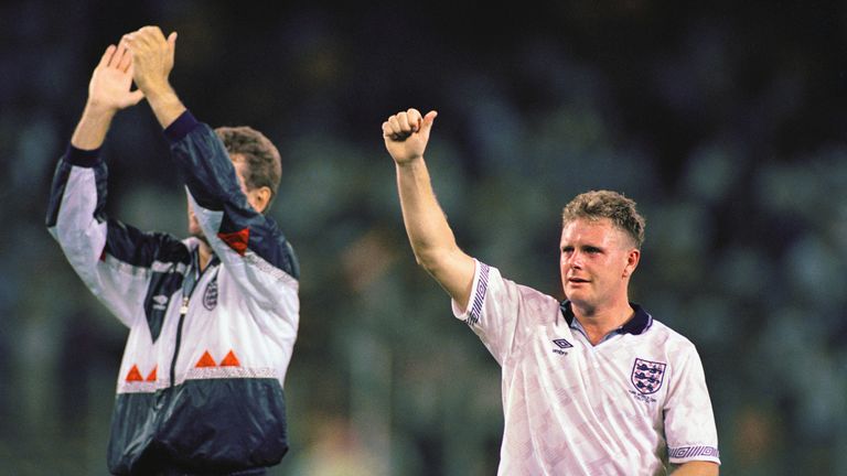 Paul Gascoigne waves off England fans after their Italia '90 exit to West Germany