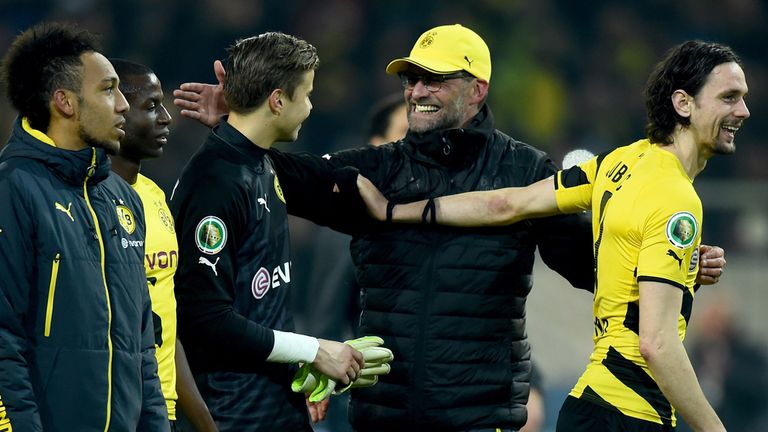Jurgen Klopp and Borussia Dortmund celebrate