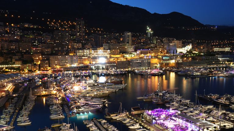 Monaco at night.