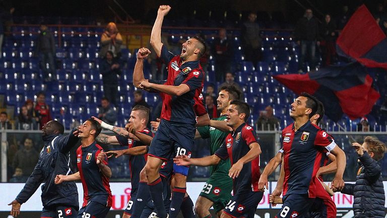 Genoa celebrate claiming victory