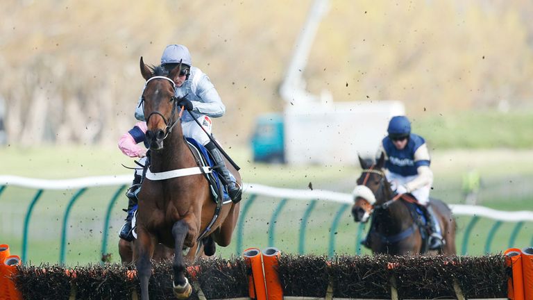 Different Gravey ridden by jockey Nico de Boinville wins the West Sound Novices' Hurdle Race during the 2015 Coral Scottish Grand National Festival at Ayr 