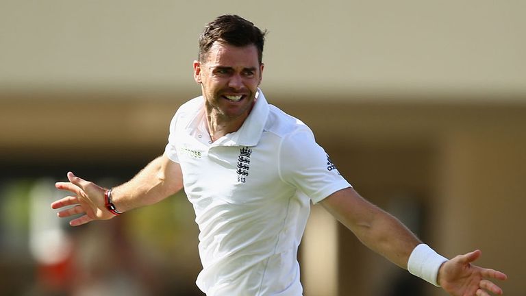 James Anderson celebrates in Antigua