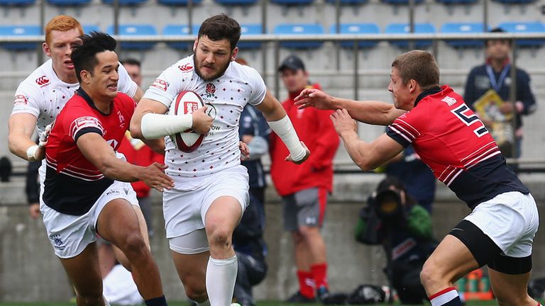 Jeff Williams #1 of England in the game between England and Hong Kong during day one of the Tokyo Sevens