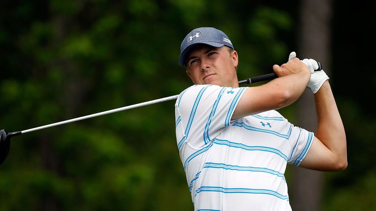 HUMBLE, TX - APRIL 04:  Jordan Spieth hits his tee shot on the thirteenth hole during the third round of the Shell Houston Open at the Golf Club of Houston