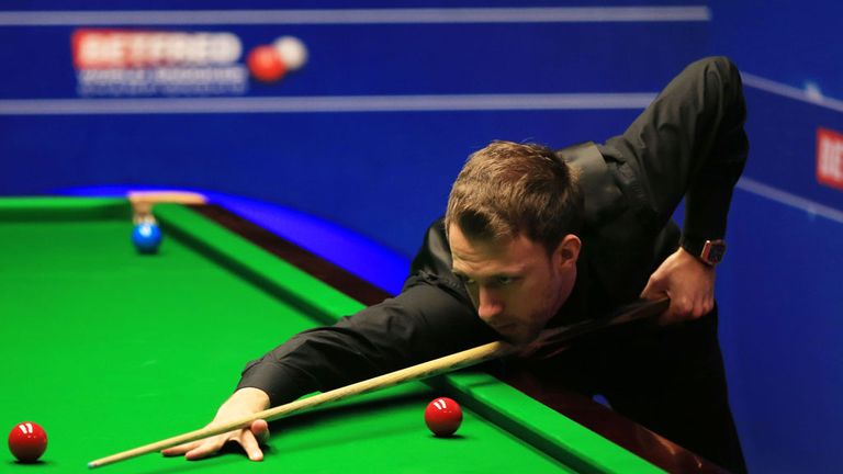 England's Judd Trump during his quarter-final against China's Ding Junhui during day 11of the Betfred World Snooker Championship