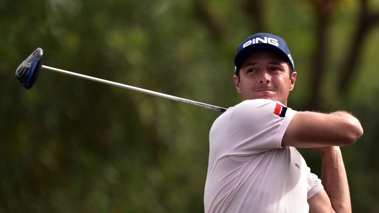 Julien Quesne of France tees off during the second round of the Volvo China Open in Shanghai