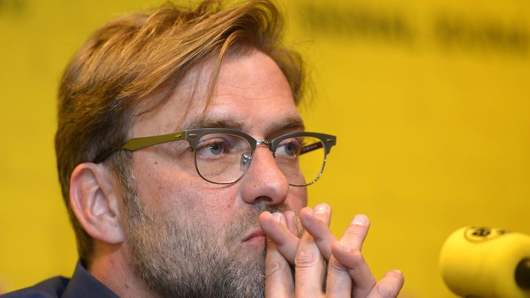 Dortmund's head coach Jurgen Klopp