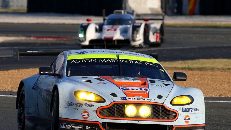 Aston Martin in action at Le Mans