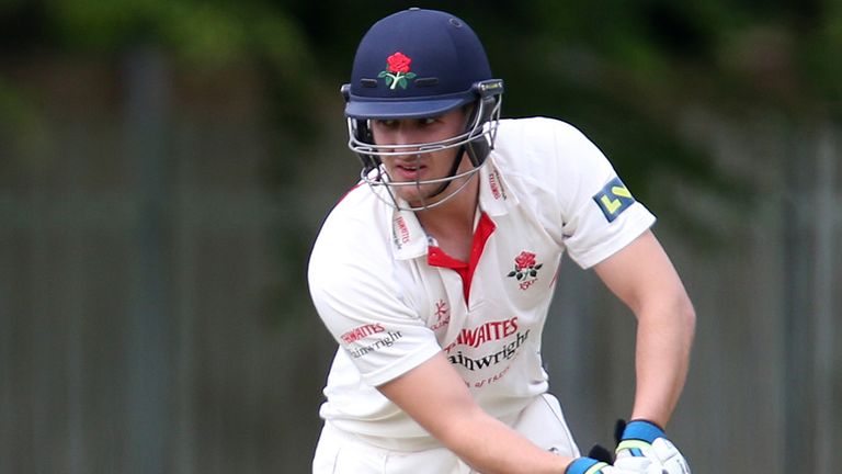  Liam Livingstone of Lancashire bats during a friendly match between Lancashire 2nd XI and Cheshire XI at Sale Cricket Club