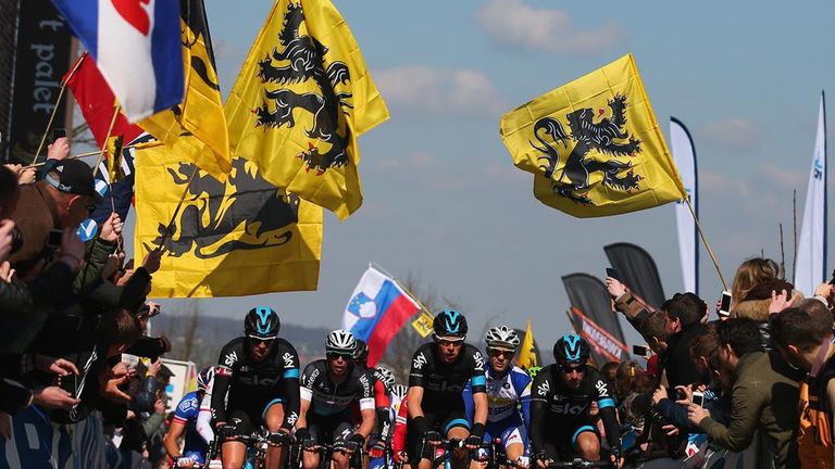 Luke Rowe during the 2015 Tour of Flanders from Bruges to Oudenaarde on April 5, 2015 in Oudenaarde, Belgium.