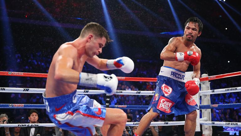 Pacquiao dominated Chris Algieri for 12 rounds in his most recent fight last November in The Venetian, Macau