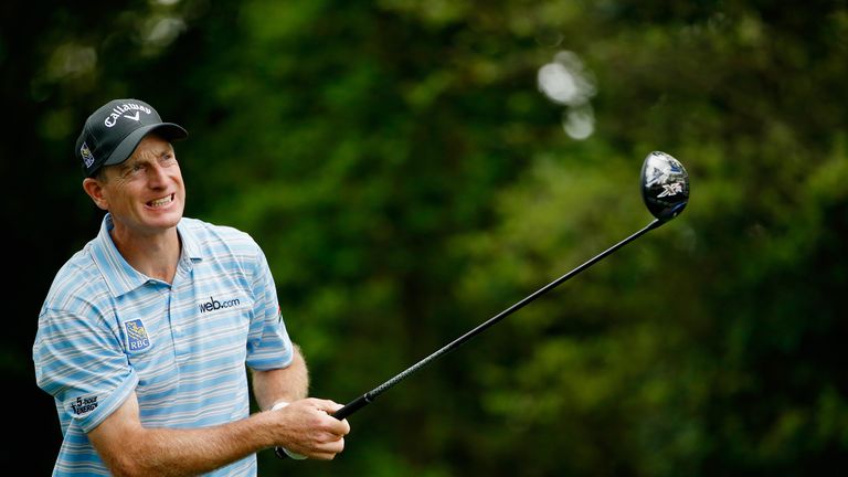 Jim Furyk during the second round of the 2015 Masters Tournament at Augusta on April 10