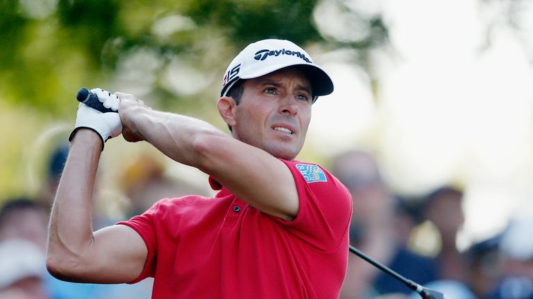 Mike Weir during the first round of the 2015 Masters Tournament at Augusta, April 9, 2015