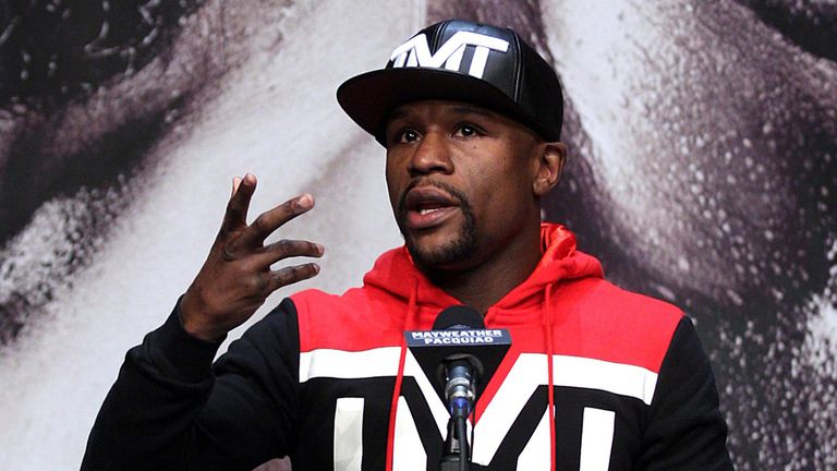 WBC/WBA welterweight champion Floyd Mayweather Jr